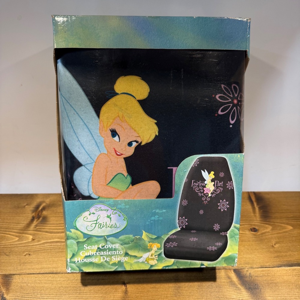 Disney Fairies Tinker Bell Car Seat Cover PlastiColor 2007 Rare Fearless Flirt